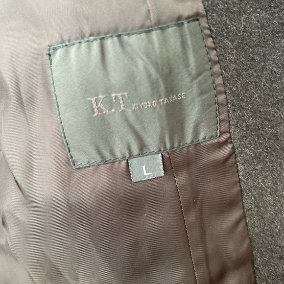 K.T Kyoko Katase Angola wool brown minimalist structured coat - Picture 12 of 15